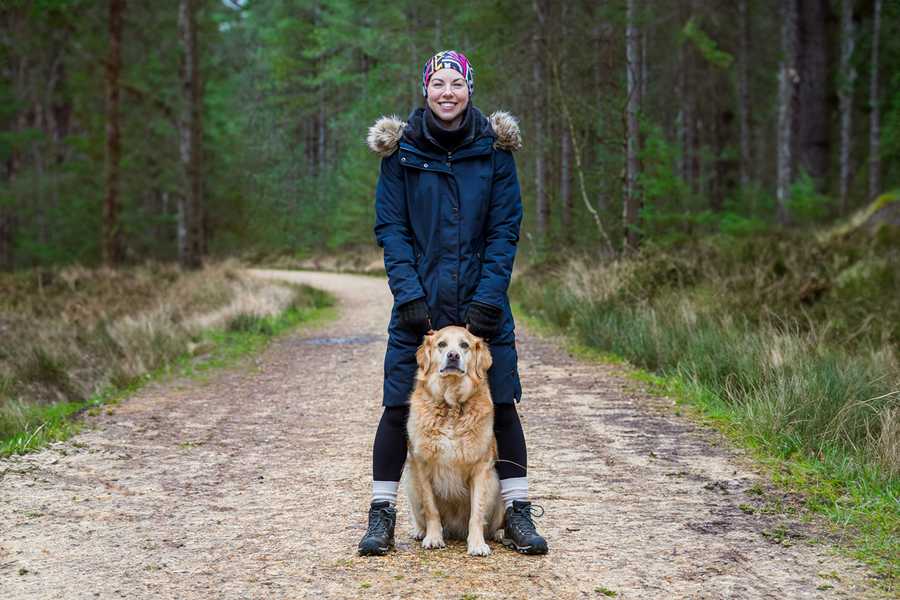 Rebecca Joyce with her dog